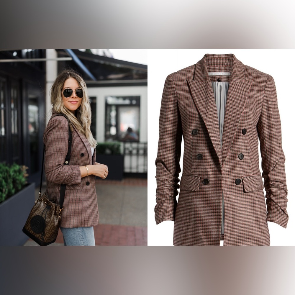 NWT $650 Veronica Beard Beacon Check Dickey Jacket Blazer